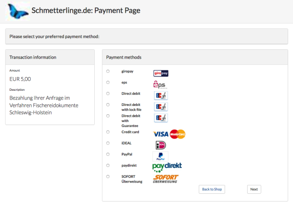Example Payment Page