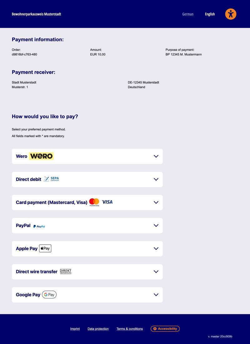 Example Payment Page